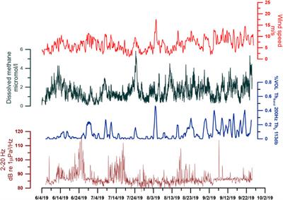 Black Sea Methane Flares From the Seafloor: Tracking Outgassing by Using Passive Acoustics